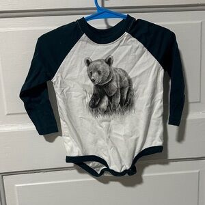 Bass Pro Shops Bear Graphic Bodysuit - Blue  and White